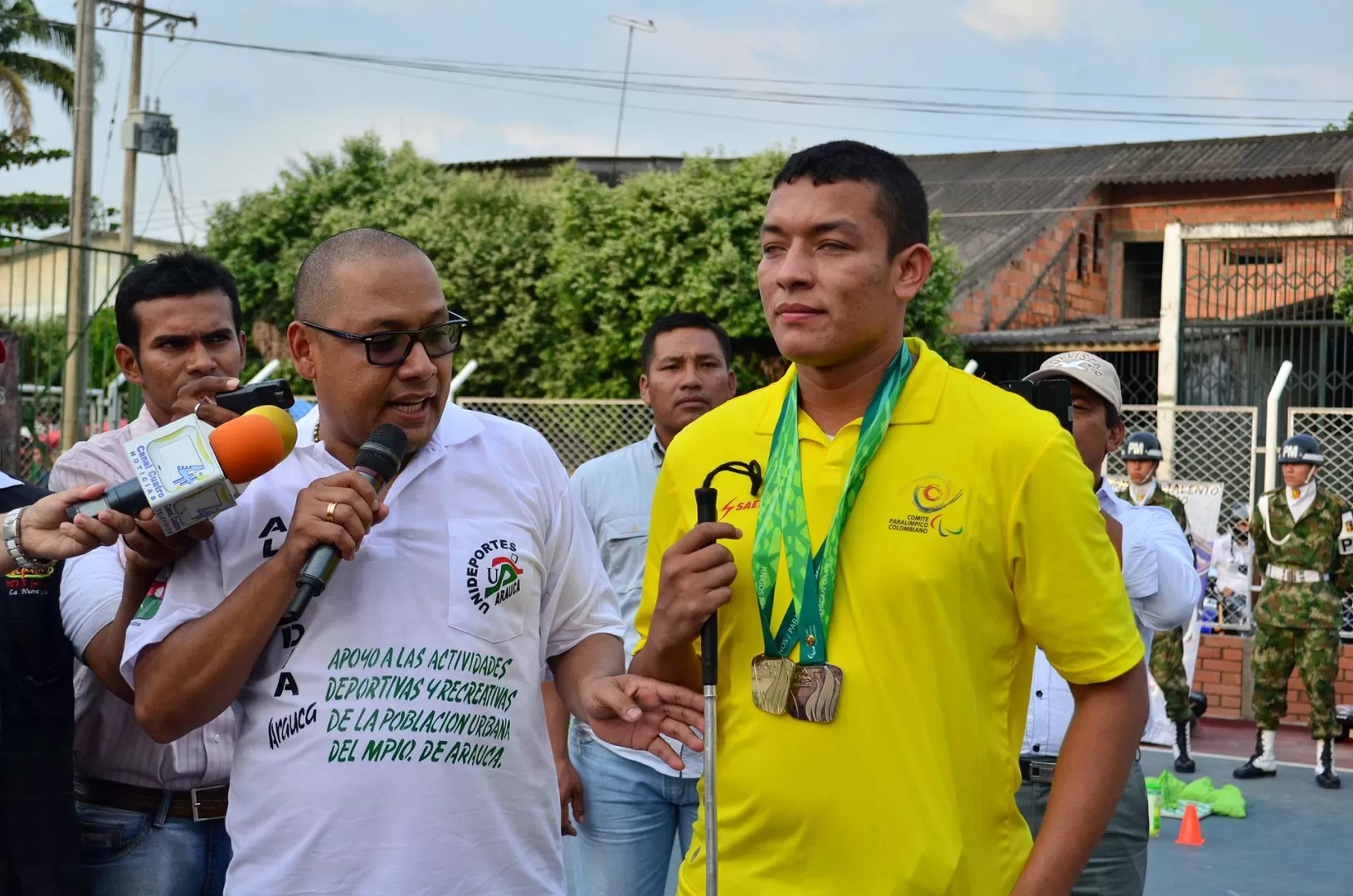 José Alexis Belisario, el deportista que le ha dado triunfos al departamento de Arauca, también acompañó a la comunidad araucana en el lanzamiento de los programas de formación deportiva.